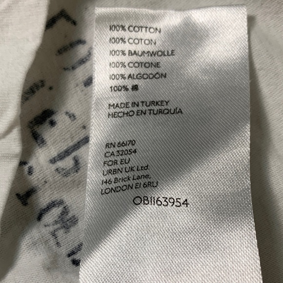 Anthropologie‎ White Black Print Postal Graphic Tank Top S - Picture 7 of 7